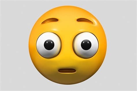 Emoji Flushed Face 3d Model Cgtrader