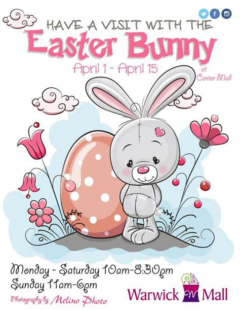 Warwick Mall On Twitter Dont Forget To Visit The Easter Bunny Now In