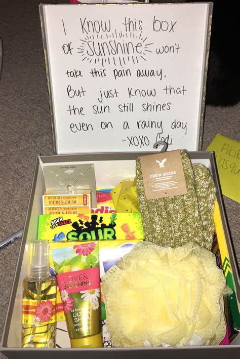 Care Package For Grieving Friend Birthday Gifts For Best Friend Diy