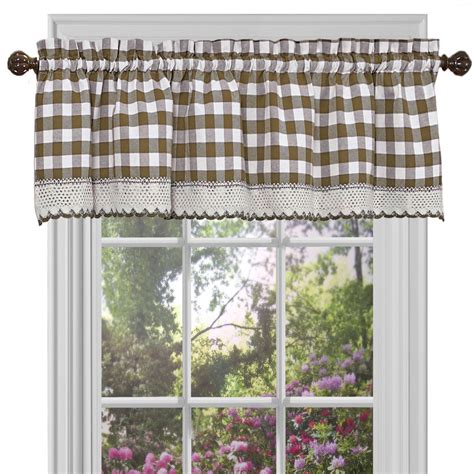 Country Farmhouse Buffalo Plaid Window Valance Treatment Assorted