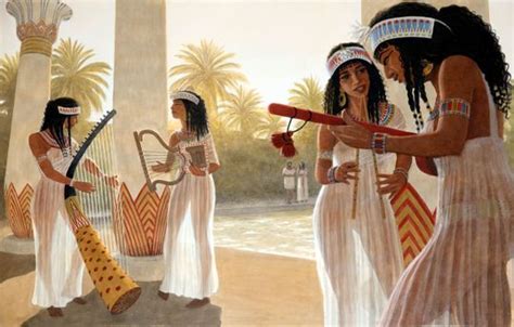 Egyptian Musicians From The New Kingdom Period By Balage Balogh