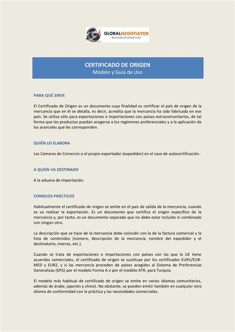 PDF Modelo y Guía de Uso globalnegotiator com Modelo y Guía de