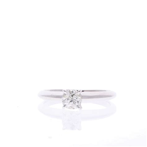 Estate Diamond Solitaire Engagement Ring In White Gold Nelson Coleman