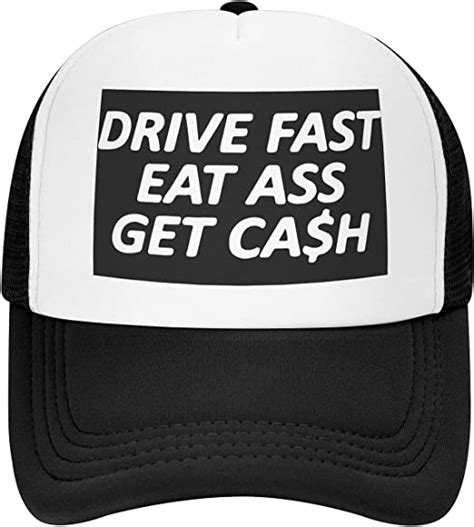 Aioxbz Drive Fast Eat Ass Unisex Adjustable Outdoor Sport Baseball Caps