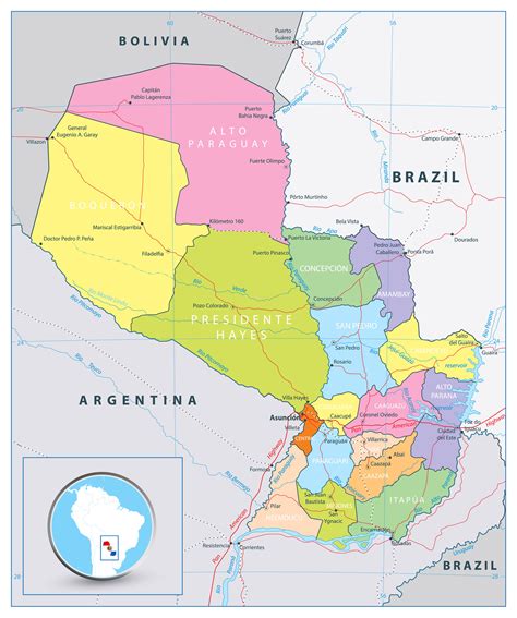Paraguay Maps And Regions Mappr