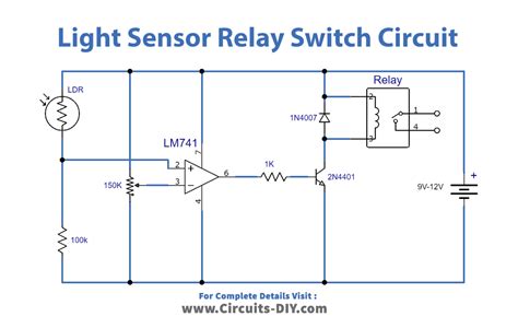 Lm741 Light Sensor Relay Switch