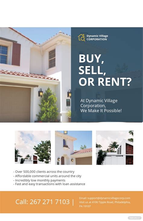 Free Real Estate Poster Template In Adobe Photoshop Psd