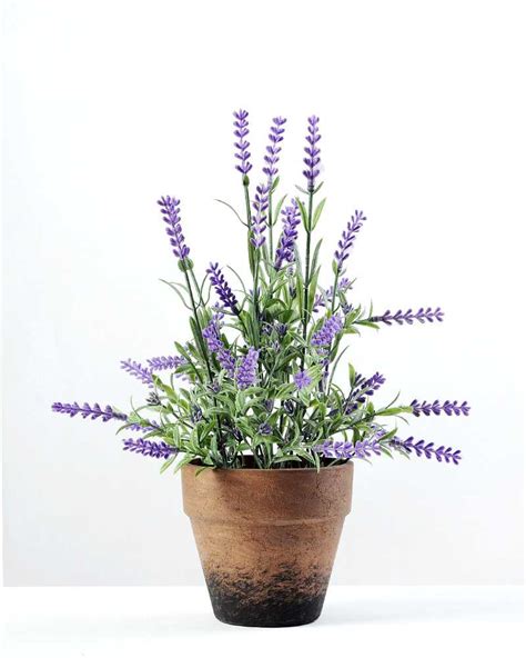 Potted Lavender Gs 0338808 Silk Flowers Factoryartificial Tree
