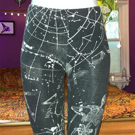 Midnight Hour Pants And Jumpsuits Gothic Black White Astrology Zodiac Leggings Poshmark