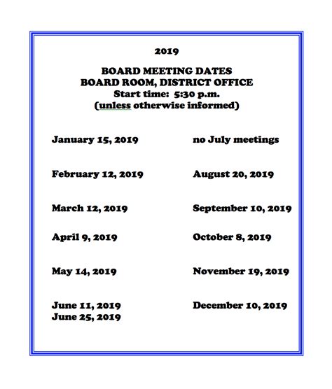 Board Meeting Dates Board Meetings Lennox School District