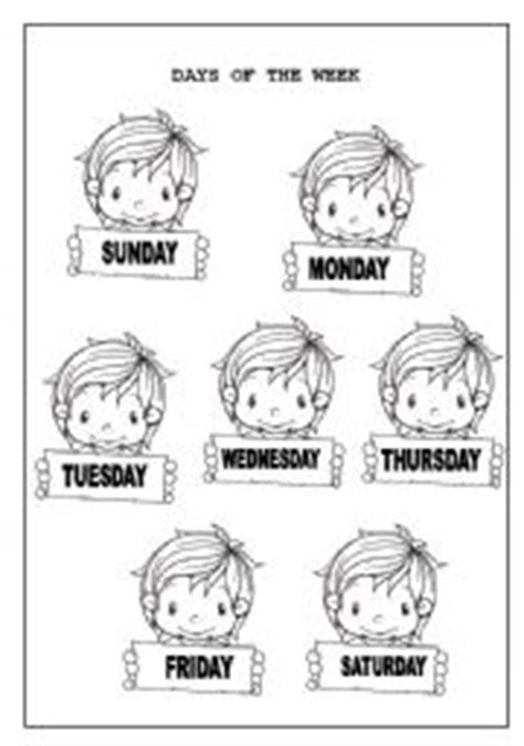 english worksheets days   week