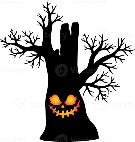 Halloween Tree Spooky Background 12521492 Png
