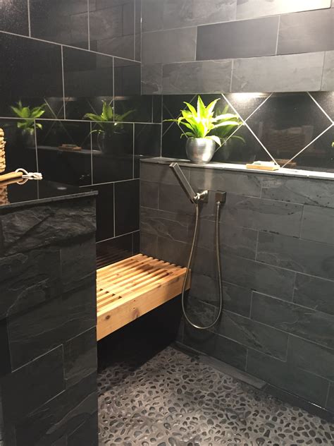 Black Slate Tile Bathroom Werfbat