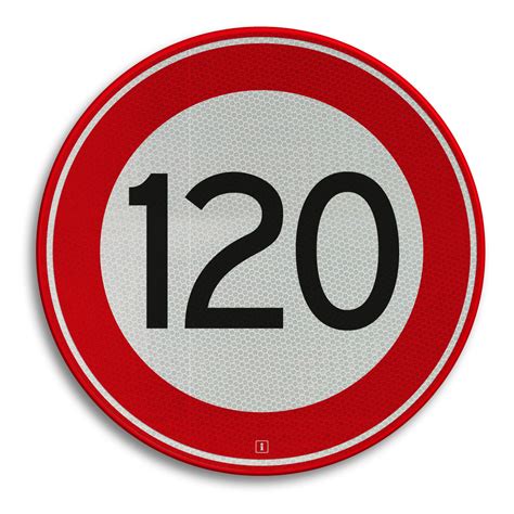 Verkeersbord A01 120 Maximum Snelheid 120 Kmh Snelheid