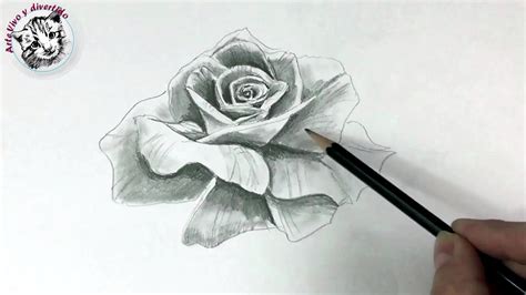 Como Dibujar Una Rosa Realista Con Un Solo Lapiz Youtube
