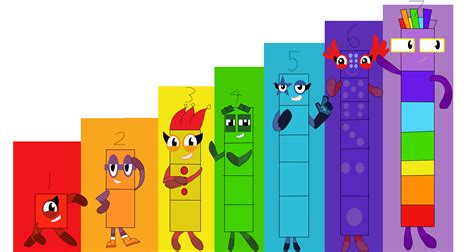 Seven Members Of The Step Squad Numberblocks