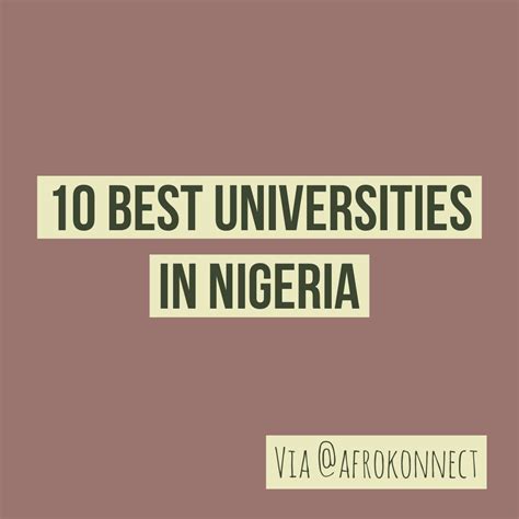 Best Universities In Nigeria Nigerian University Ranking Afrokonnect