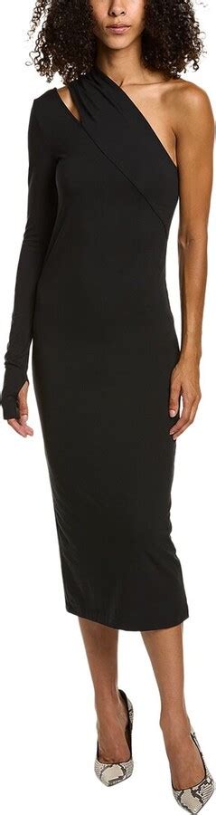 Helmut Lang Asymmetrical Midi Dress Shopstyle