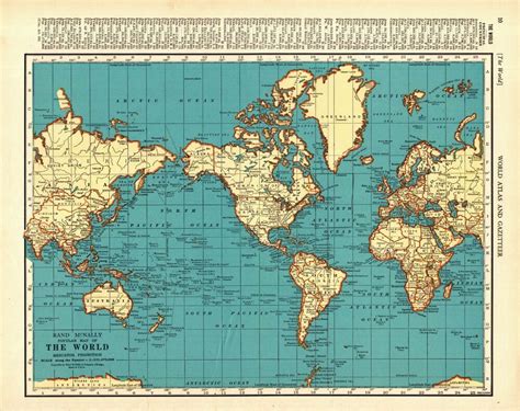 1937 antique world map of the world gallery wall art anniversary t 9518 ebay antique