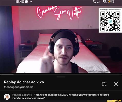 Eu Replay Do Chat Ao Vivo Mensagens Principais Peppino Spagheti Yannus