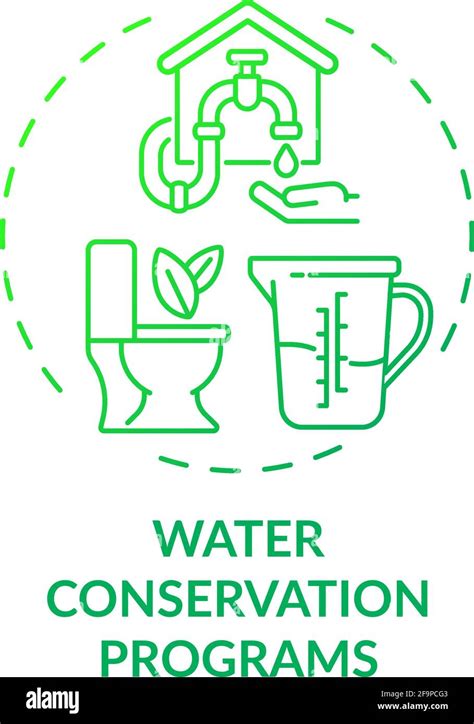 Water Conservation Programs Concept Icon Stock Vector Image And Art Alamy