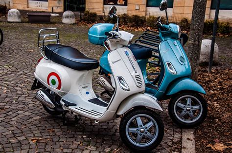 Two Vespas Vicenza Italy Rossi Writes