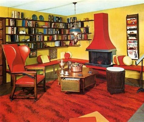 Retro Color 10 Red And Pink Rooms From The 1960s Retro Interior