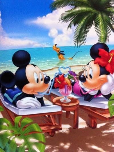 Mickey And Minnie At The Beach Retro Disney Cute Disney Disney Art