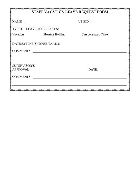 Free Leave Request Form Template Printable Templates