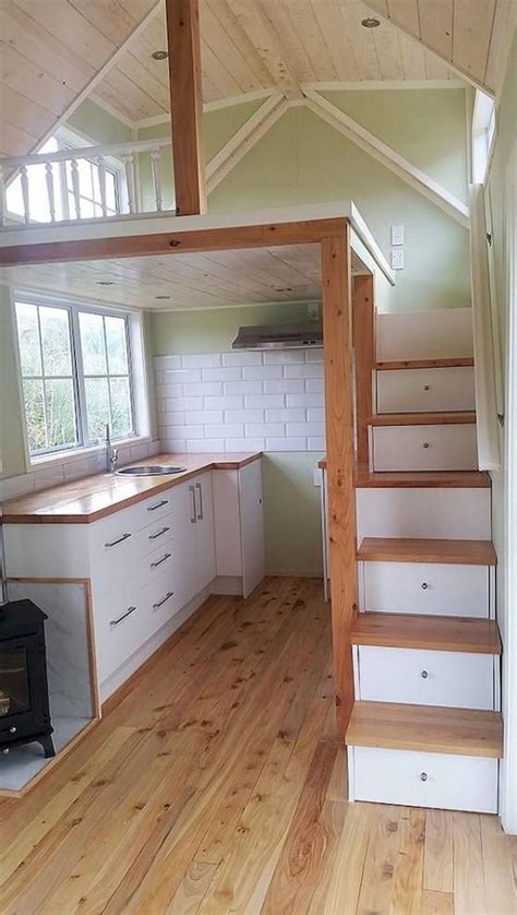 50 Amazing Loft Stair For Tiny House Ideas Tiny House Cabin Diy