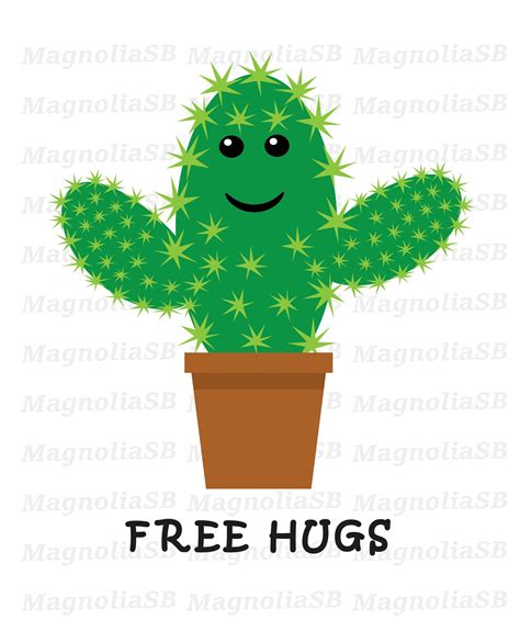 Free Hugs Cactus Svg Cactus Svg Free Hugs Svg Cut File For Etsy Australia