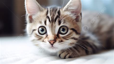 Cute Tabby Kittens With Big Eyes Background Picture Of Cute Cat
