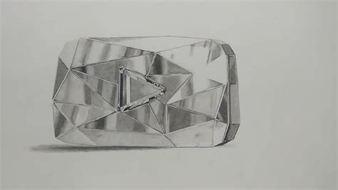 Youtube Diamond Play Button Drawing Images And Photos Finder