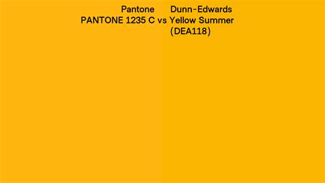 Pantone 1235 C Vs Dunn Edwards Yellow Summer Dea118 Side By Side