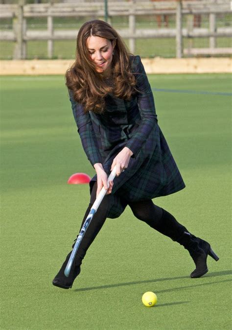 Kate Middleton Plays Field Hockey In Plaid And Heels Field Hockey Kate Middleton Style