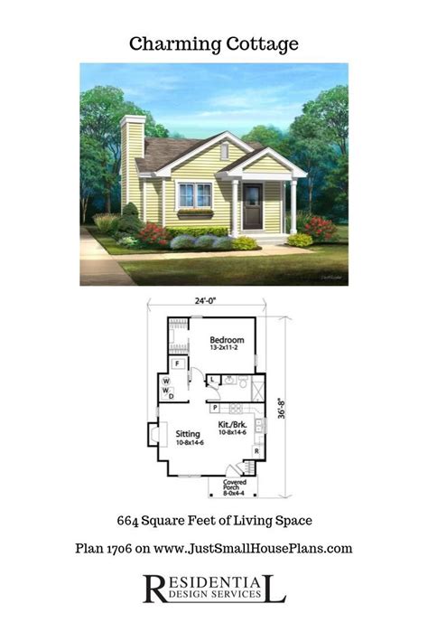 Cute Cottage Plan Ideal For Starter Home Or Aging Parents Looking To