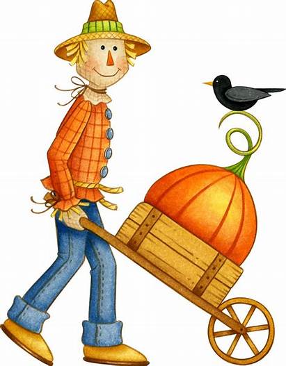 Scarecrow Clipart Fall Crow Scare Apple