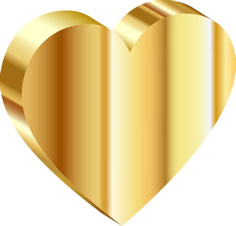 3d Heart Of Gold Openclipart
