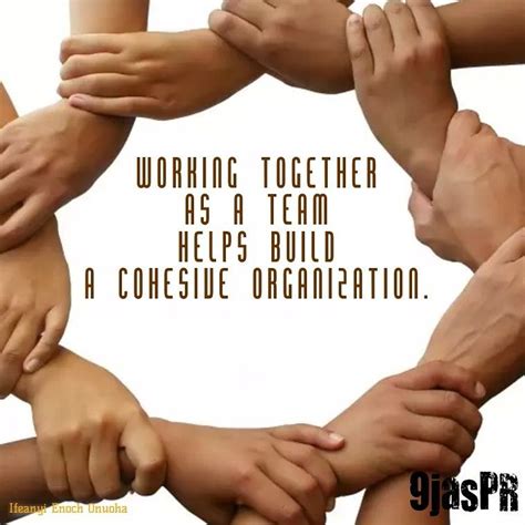 A Group Of People Holding Hands Together With The Words Working