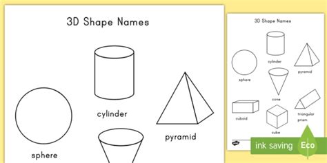 3d Shapes Coloring Activity Teacher Made