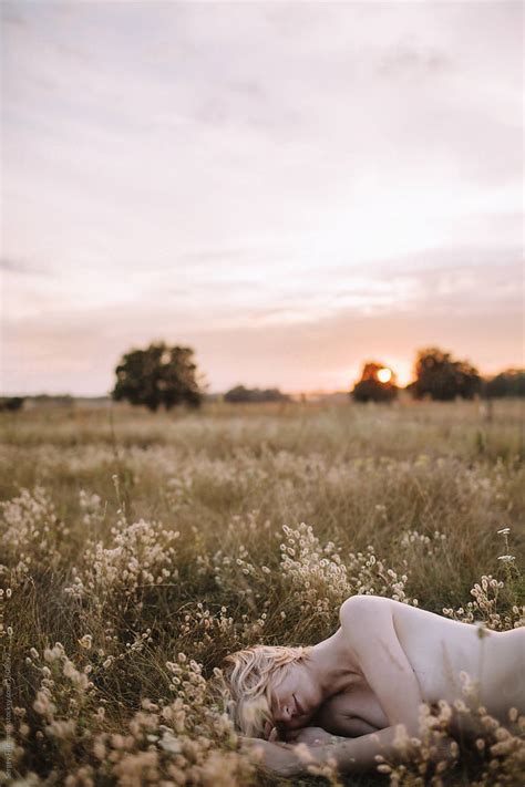 Naked Woman In Summer Field By Stocksy Contributor Serge Filimonov