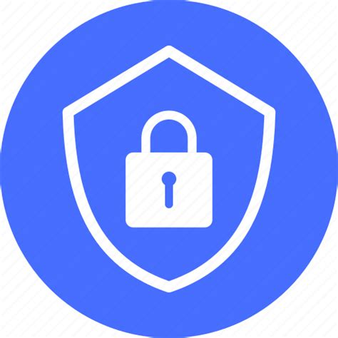 Blue Encryption Firewall Lock Safe Secure Security Icon