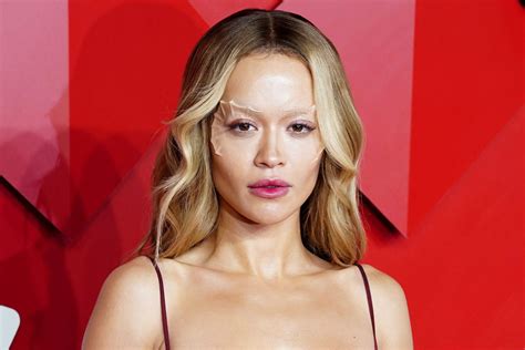 Rita Ora Gives Off Mermaid Vibes In A Naked Dress And Face Prosthetics At British Fashion Awards