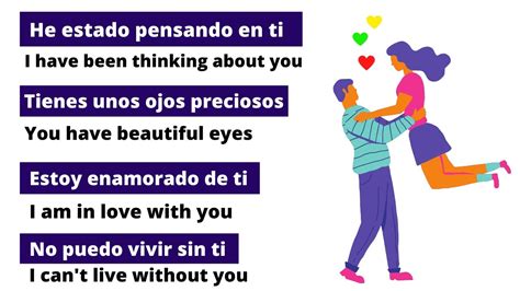 Love And Romantic Phrases In Spanish Spoken Spanish Youtube