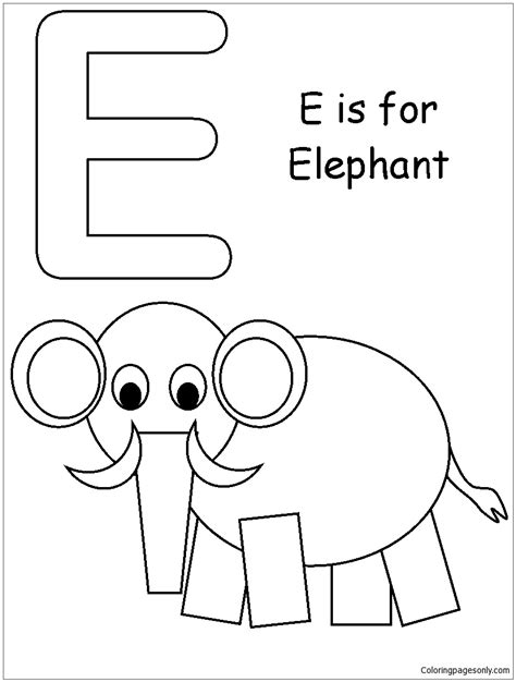 E Is For Elephant Printable Printable Word Searches