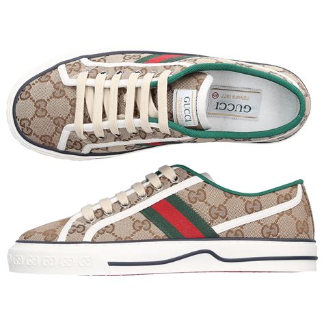 Gucci Canvas Low Top Sneakers Tennis 1977 In Beige Natural Save 10