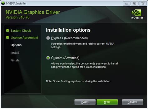 Nvidia offers an easy way to perform a clean installation of your drivers. Make sure you only install Nvidia drivers you need ...