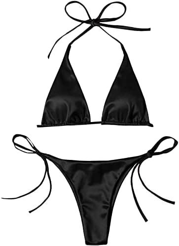 Gaxdetde Women Bandeau Bandage Bikini Set Push Up Brazilian
