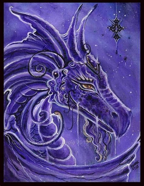 Purple Dragon Original Painting 11x14 Acrylic On Canvas By Etsy