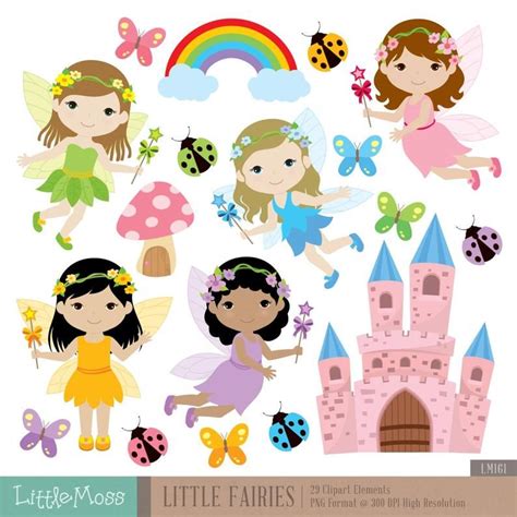 Little Fairies Digital Clipart Etsy In 2021 Digital